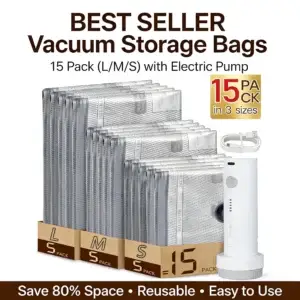 Vacuum Bags with Rechargeable air Pump
