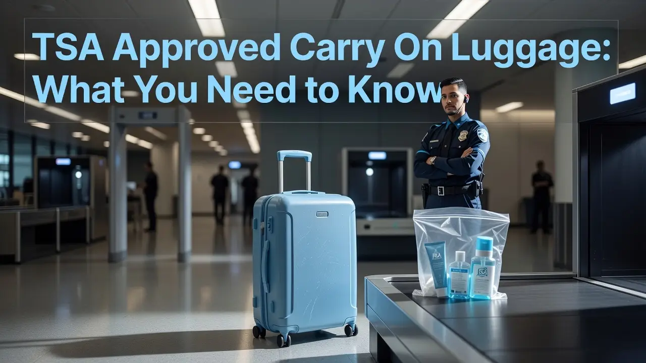 Professional header image for list-based article: TSA Approved Carry On Luggage: What You Need to Know