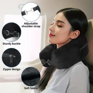 Travel Neck Pillow with Fillable Clothing U-Shaped