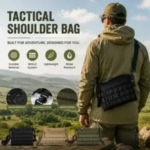 Tactical Nylon MOLLE Crossbody Bag Portable