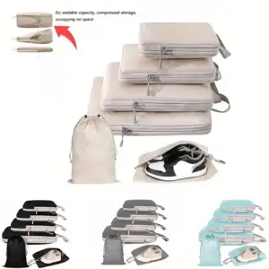6 Set Compression Packing Cubes for Suitcase