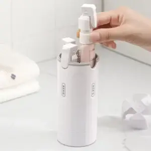 4 in 1 Portable Leakproof Travel Bottle Dispenser Set for Perfume Shampoo Conditioner Lotion
