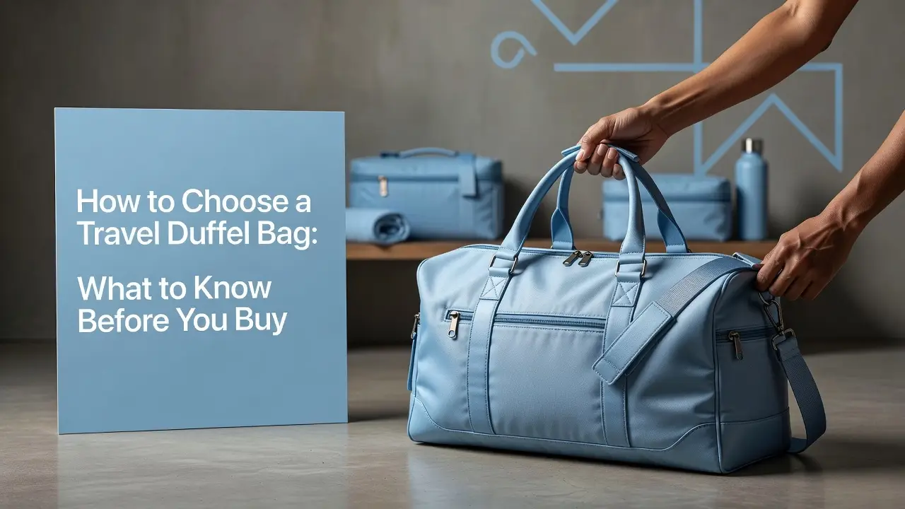 Professional header image for list-based article: How to Choose a Travel Duffel Bag: What to Know Before Yo...