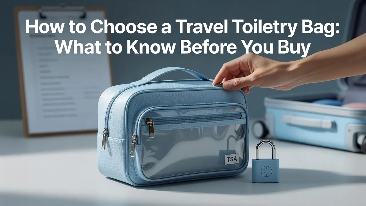 Professional header image for list-based article: How to Choose a Travel Toiletry Bag: What to Know Before ...