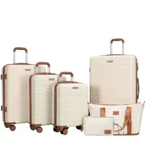 Luggage Sets 6 Piece, Suitcases with Double spinner wheels - Thumbnail Image 11