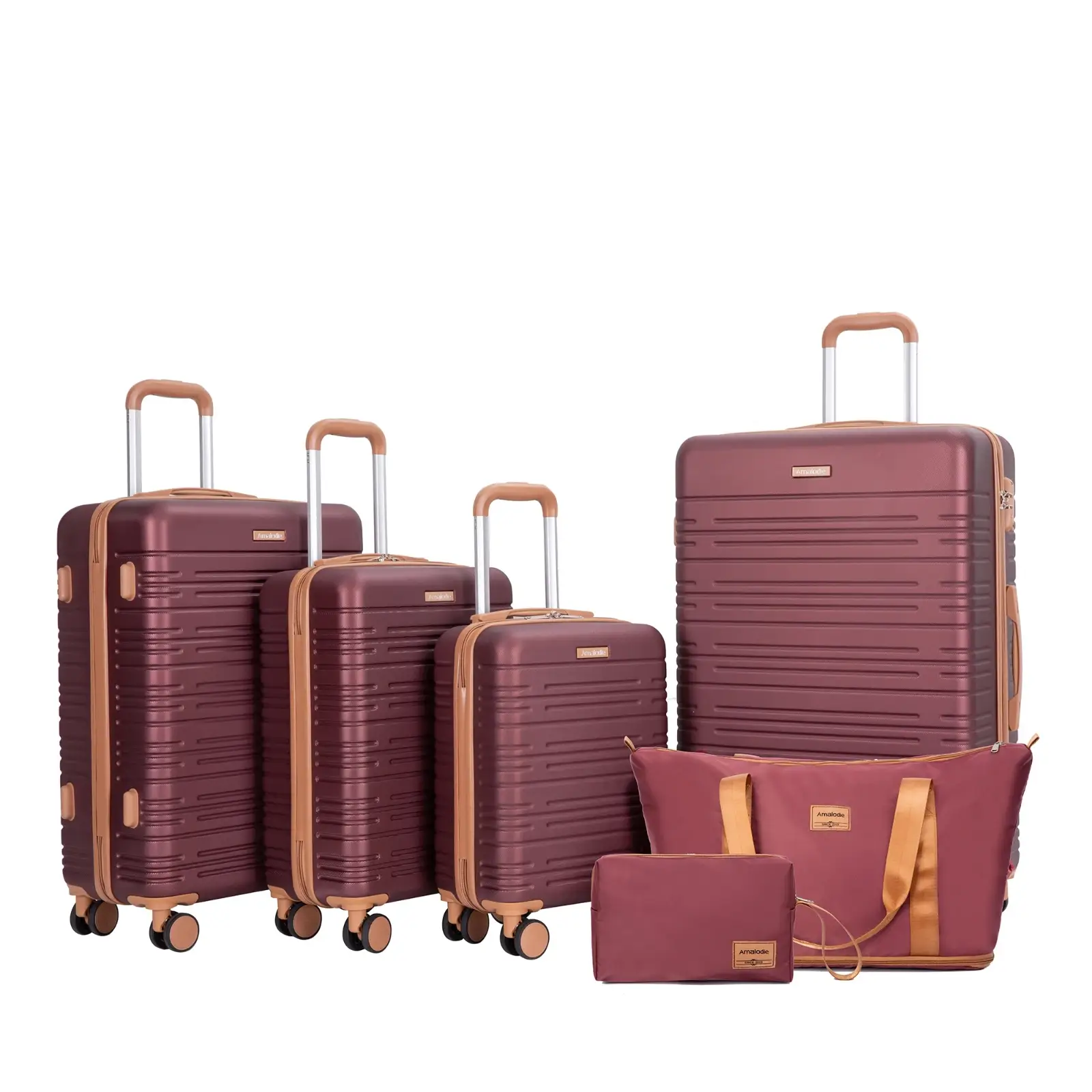 Luggage Sets 6 Piece, Suitcases with Double spinner wheels - Image 12