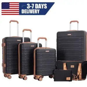 Luggage Sets 6 Piece, Suitcases with Double spinner wheels