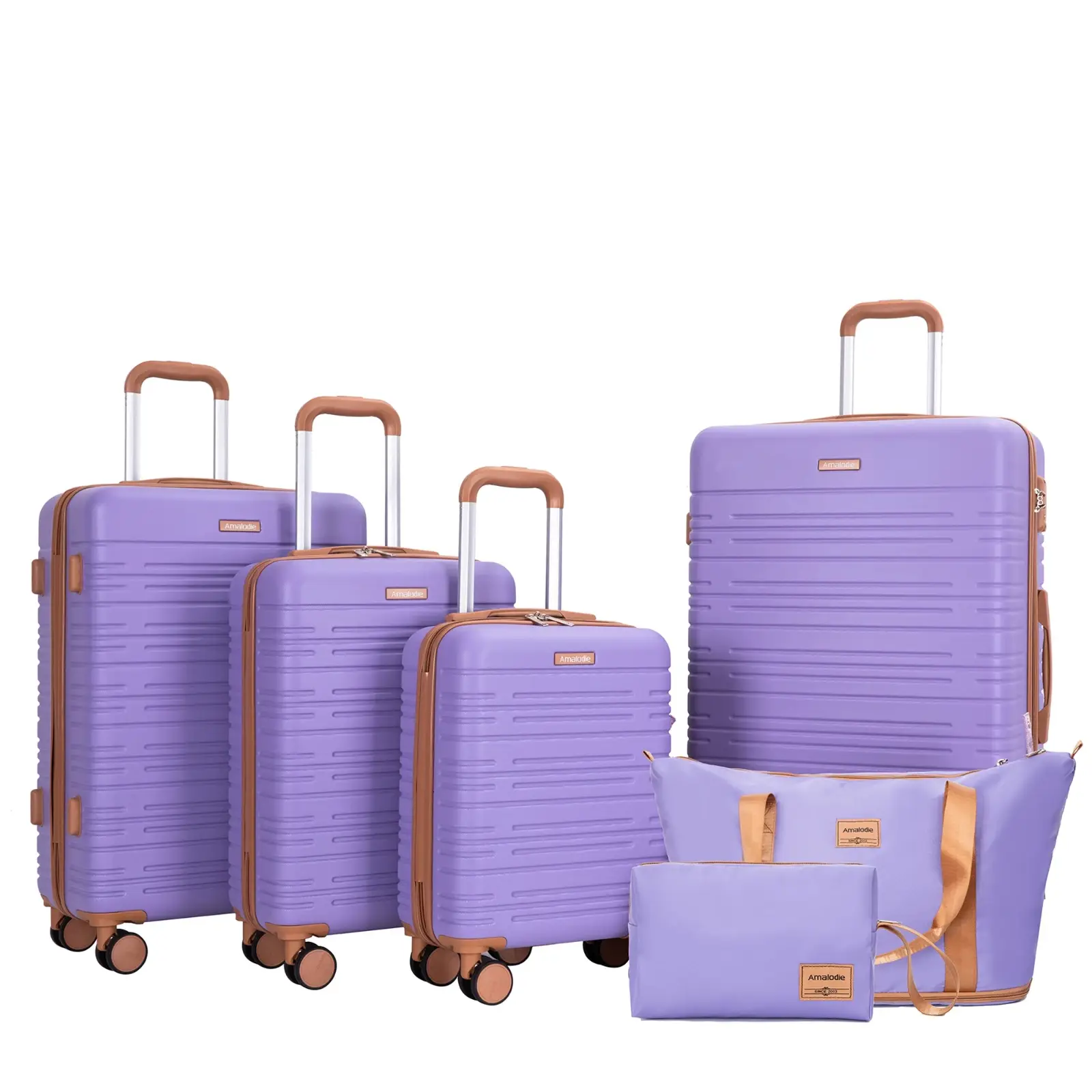 Luggage Sets 6 Piece, Suitcases with Double spinner wheels - Image 7