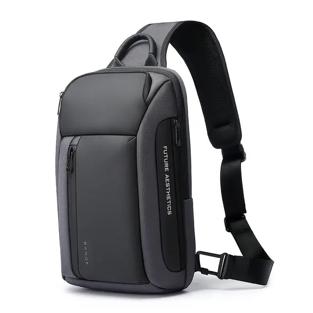 Gray Bange waterproof chest bag for travel and everyday crossbody use