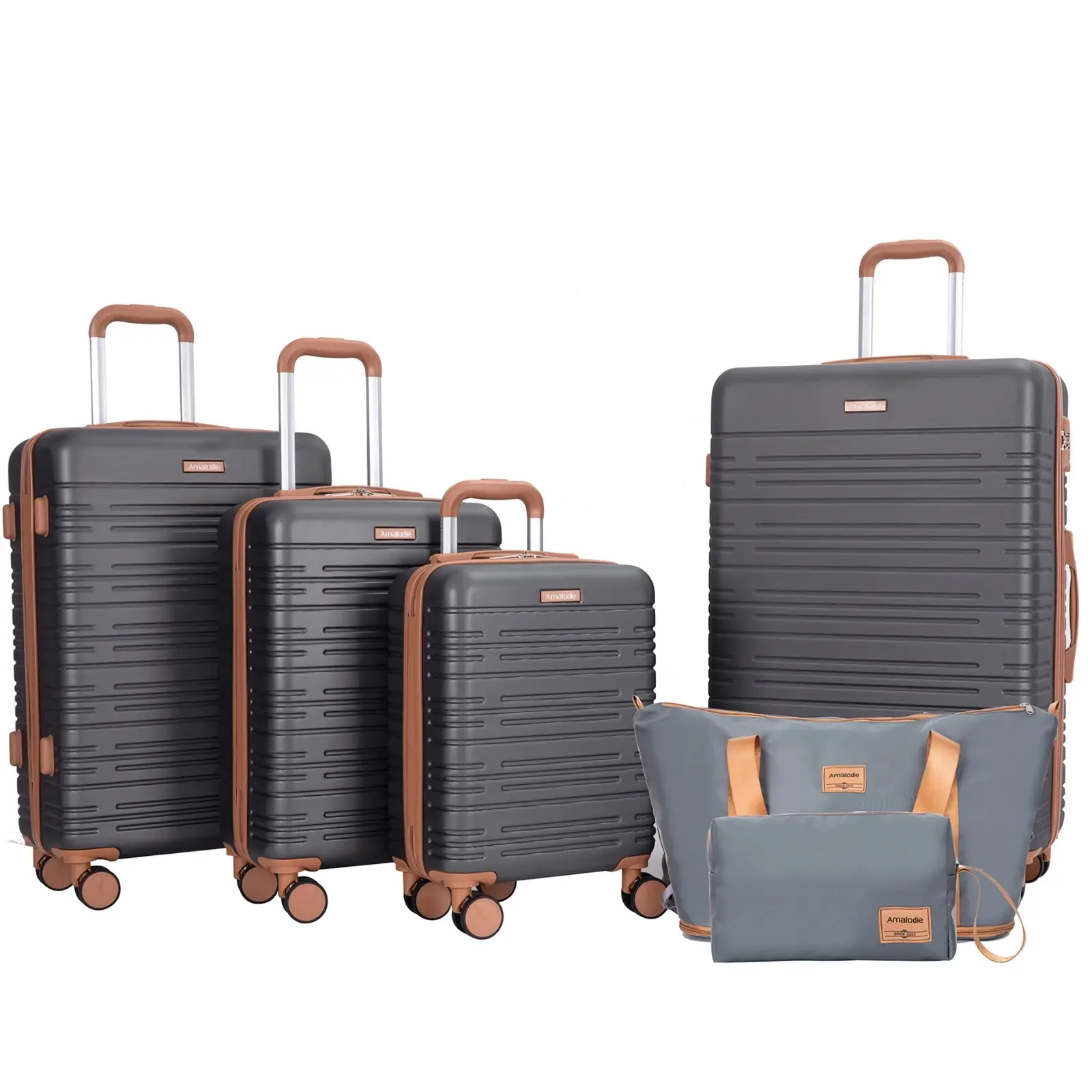 Luggage Sets 6 Piece, Suitcases with Double spinner wheels - Image 9