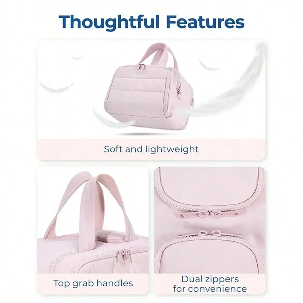 Travel Toiletry Bag Large for packing bathroom and grooming essentials