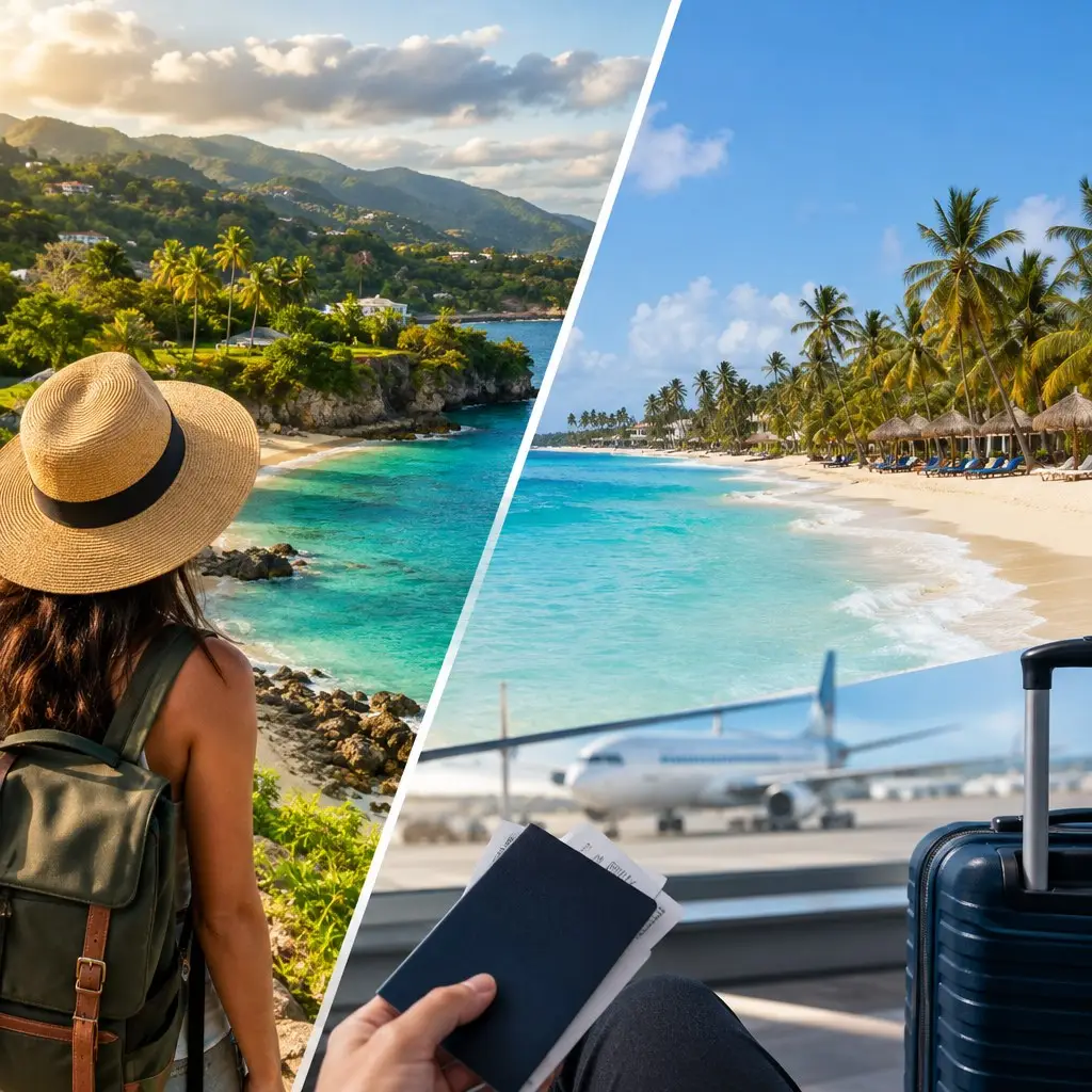 Jamaica and Dominican Republic travel advisory comparison graphic
